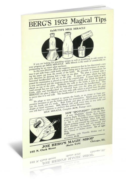 Berg's 1932 Magical Tips by Joe Berg PDF
