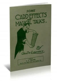 Some Card Effects and Magical Talks by George DeLawrence PDF